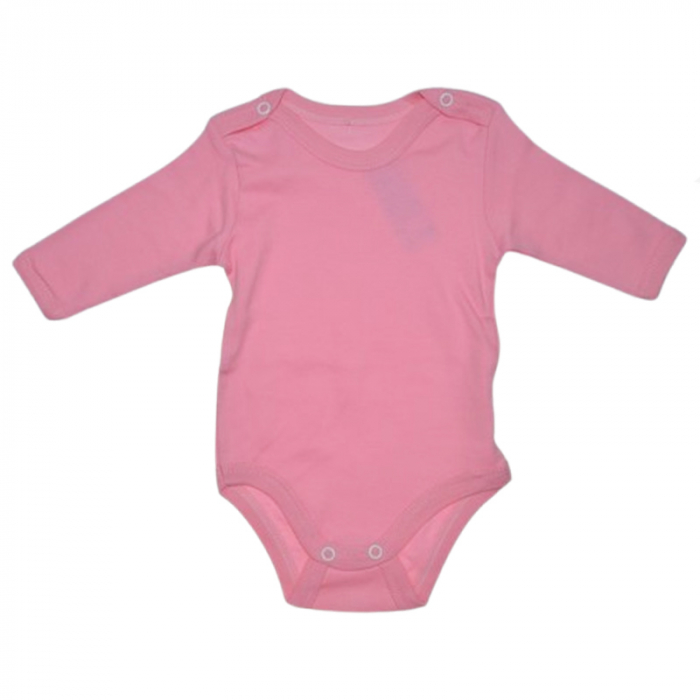 Body cu maneca lunga pentru fete Mini Junior BDY-MJ21, Roz [1]