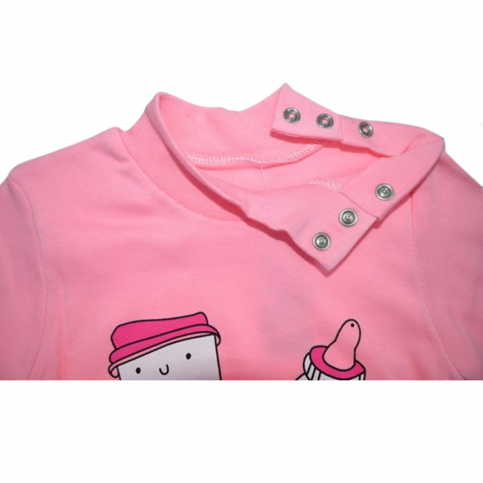 Body cu maneca lunga pentru fete Mini Junior BDY-MJ24, Roz [3]