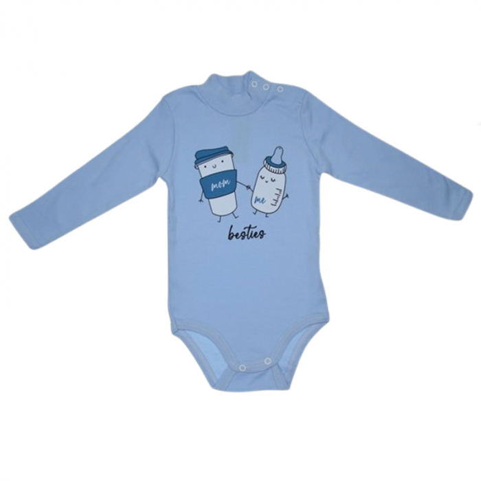 Body cu maneca lunga pentru baieti Mini Junior BDY-MJ26, Albastru [1]