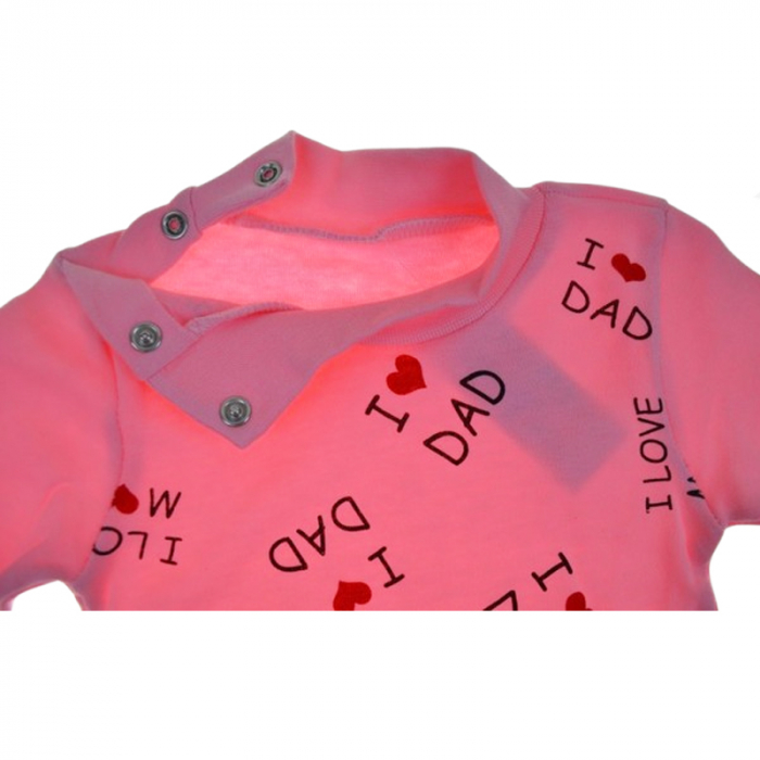 Body cu maneca lunga pentru fete Mini Junior BDY-MJ30, Roz [3]