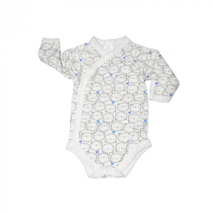 Body cu maneca lunga pentru baieti Mini Junior CA52427-2, Alb [1]