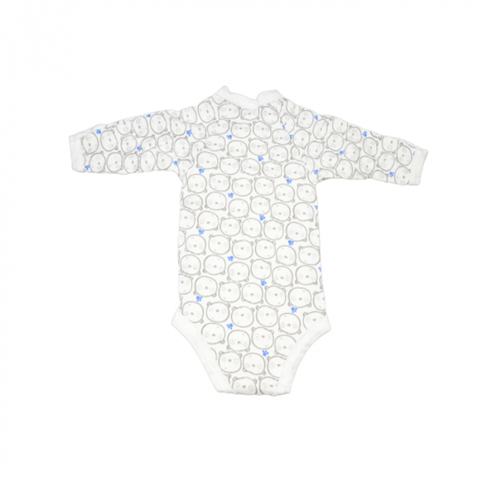 Body cu maneca lunga pentru baieti Mini Junior CA52427-2, Alb [2]