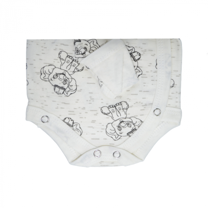 Body cu maneca lunga pentru baieti Mini Junior CA52427-7, Alb [3]