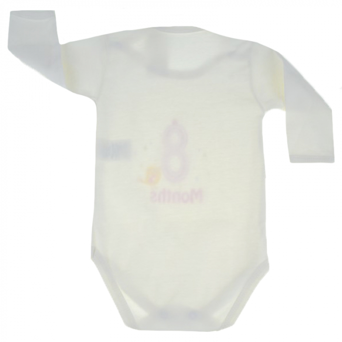 Body cu maneca lunga pentru fete Mini Junior MJ-26-74-cm, Crem [2]