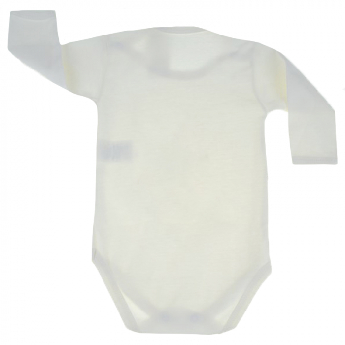 Body cu maneca lunga pentru fete Mini Junior MJ-27-74-cm, Crem [2]