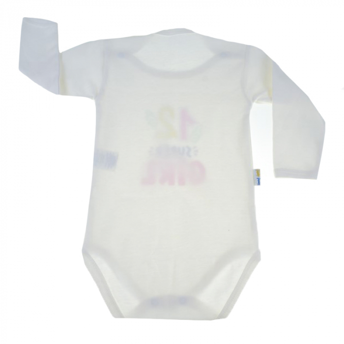 Body cu maneca lunga pentru fete Mini Junior MJ-8-74-cm, Crem [2]