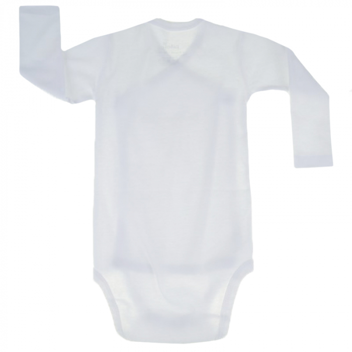 Body cu maneca lunga pentru fete Pifou Model 10 ML10BMLFI2-AB-70-76-cm, Alb [2]