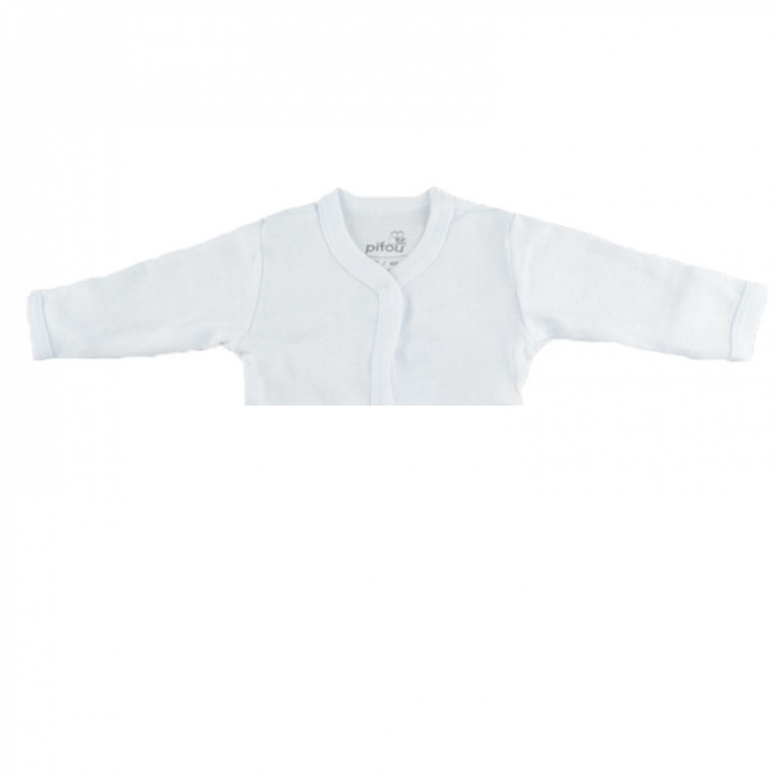 Body cu maneca lunga pentru fete Pifou Model 11 M11-AL-5-46-50-cm, Alb [3]