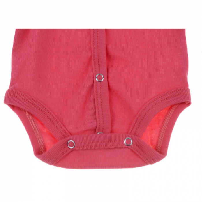 Body cu maneca lunga pentru fete Pifou Model 11 M11C-46-50-cm, Coral [2]
