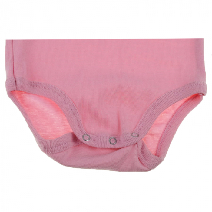 Body cu maneca lunga pentru fete Pifou Model 13 ML13-76-86-cm, Roz [2]