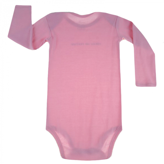 Body cu maneca lunga pentru fete Pifou Model 6 ML6RZ-2-98-cm, Roz [2]