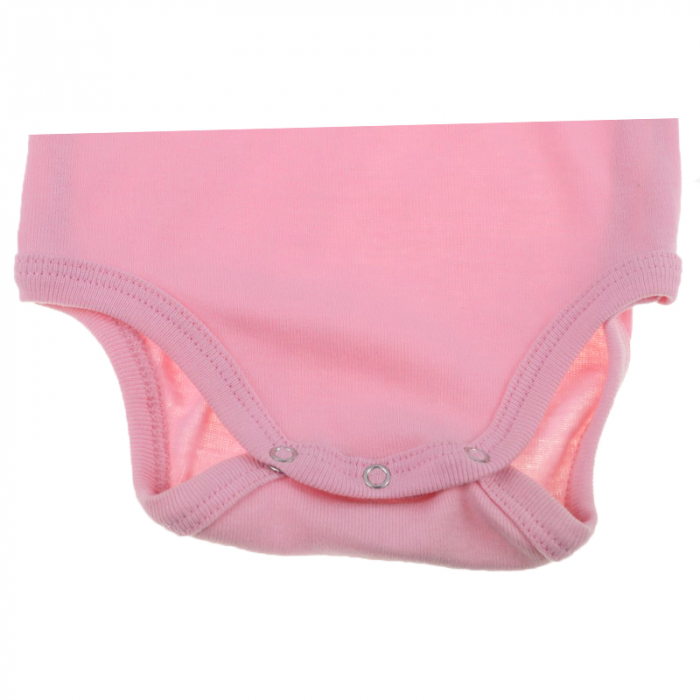 Body cu maneca lunga pentru fete Pifou Model 6 ML6RZ-86-89-cm, Roz [2]