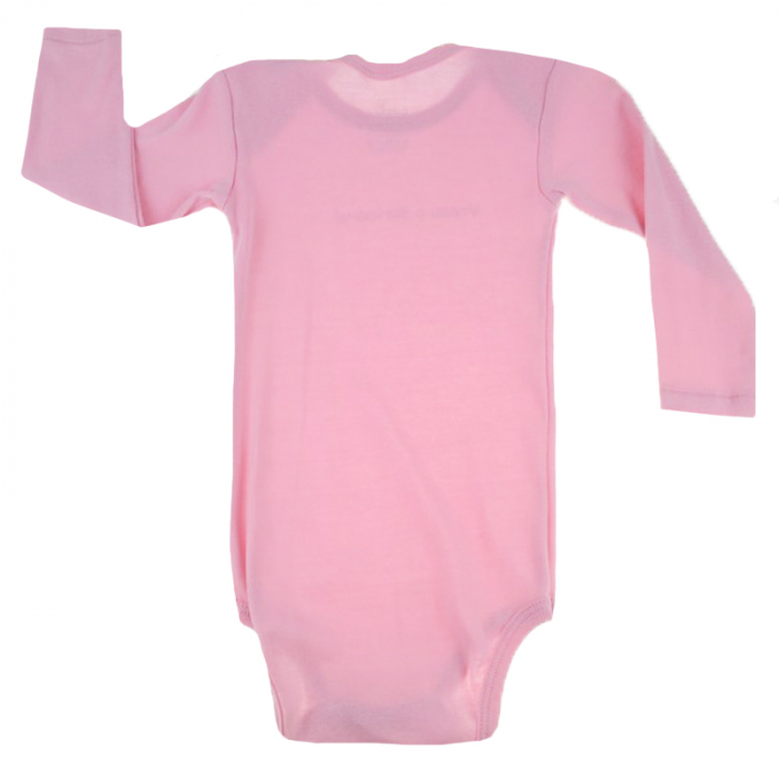 Body cu maneca lunga pentru fete Pifou Model 6 ML6RZ-86-89-cm, Roz [3]
