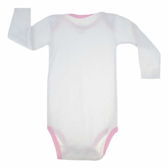 Body cu maneca lunga pentru fete Pifou Model 6 ML6RZ1-86-89-cm, Alb [3]
