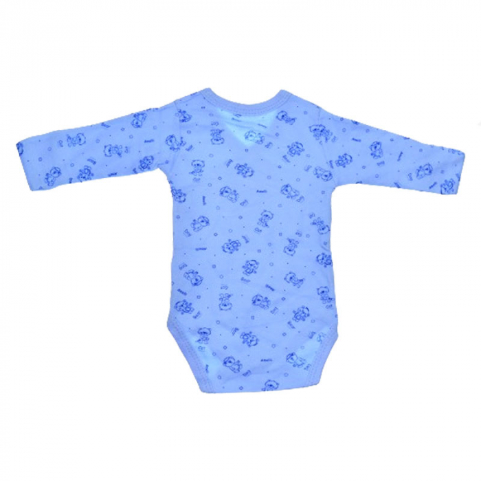 Body cu maneca lunga si manusi pentru baieti BabyToo BDYBT-10, Albastru [2]