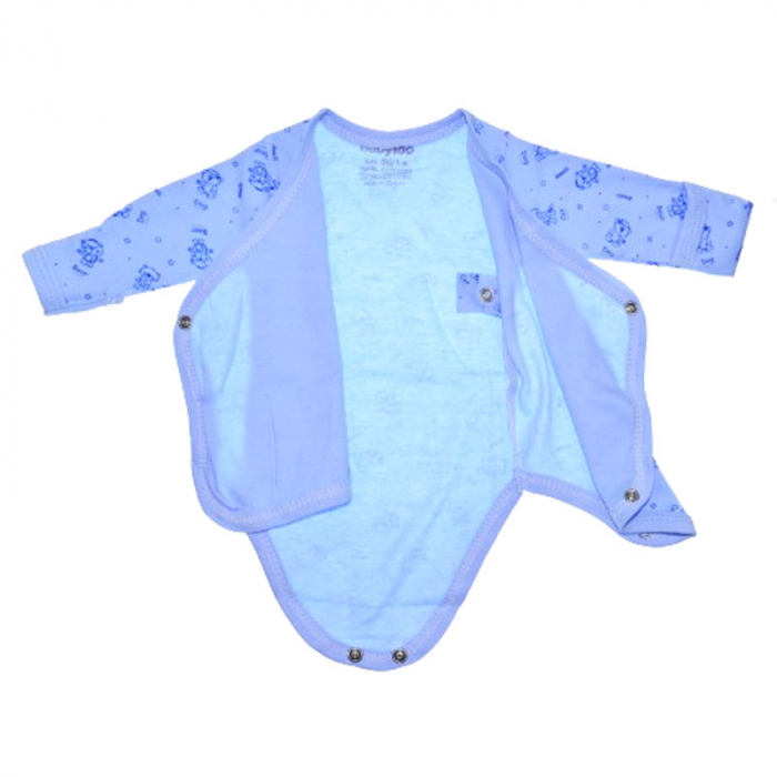 Body cu maneca lunga si manusi pentru baieti BabyToo BDYBT-10, Albastru [4]