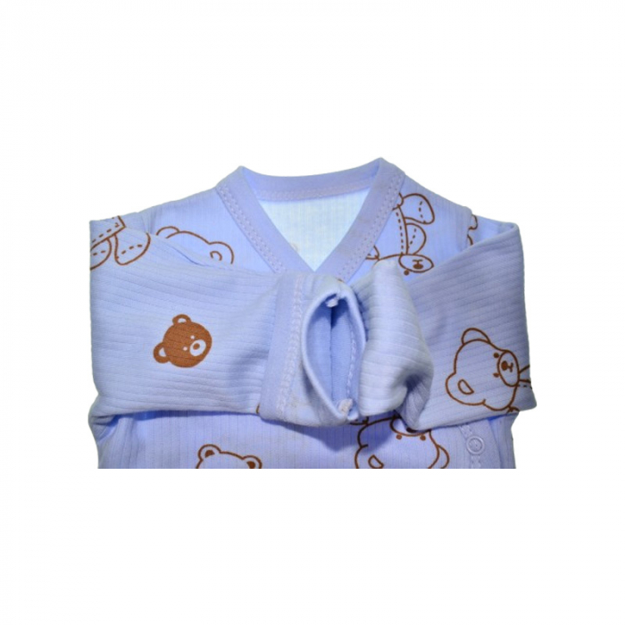 Body cu maneca lunga si manusi pentru baieti Mini Junior, BDY-MJ-1A, Albastru [3]