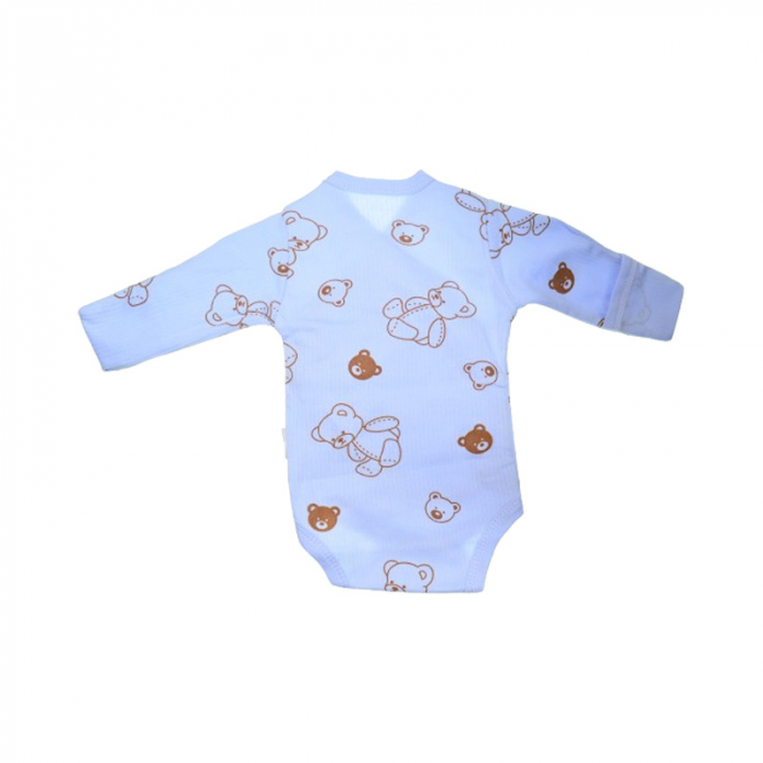 Body cu maneca lunga si manusi pentru baieti Mini Junior, BDY-MJ-1A, Albastru [2]