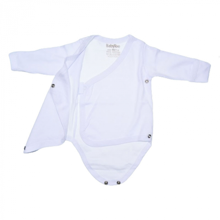 Body cu maneca lunga si manusi pentru bebelusi BabyToo BDYBT-3, Alb [4]