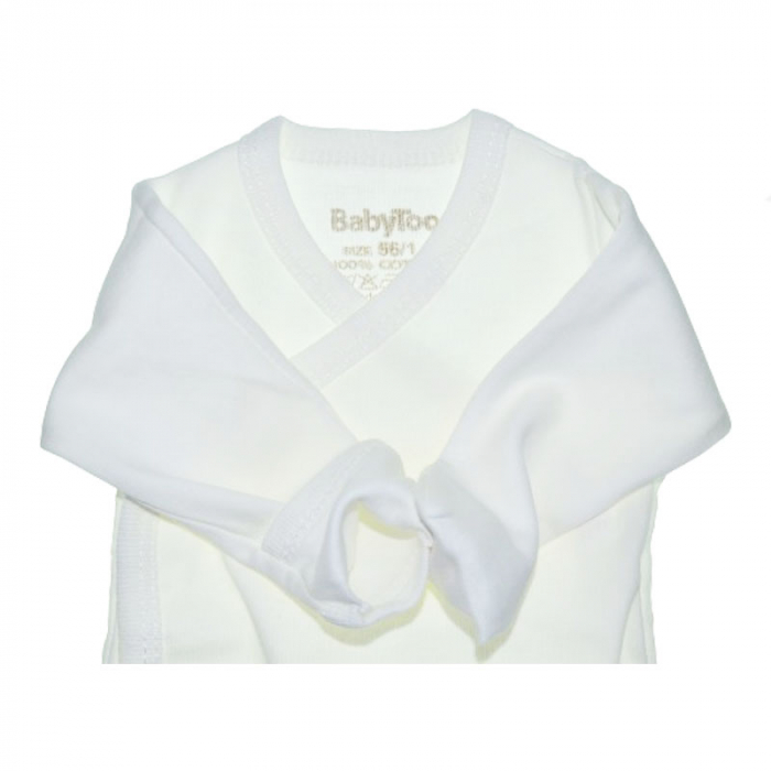 Body cu maneca lunga si manusi pentru bebelusi BabyToo BDYBT-4, Crem [4]