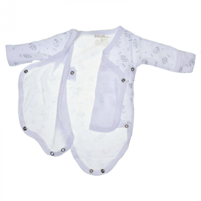 Body cu maneca lunga si manusi pentru bebelusi BabyToo BDYBT-7, Alb [4]
