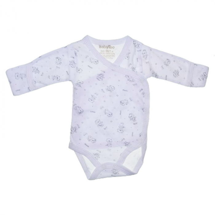 Body cu maneca lunga si manusi pentru bebelusi BabyToo BDYBT-7, Alb [1]
