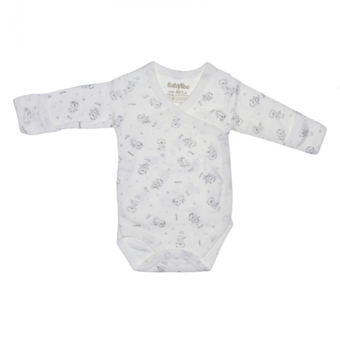 Body cu maneca lunga si manusi pentru bebelusi BabyToo BDYBT-8, Crem [1]