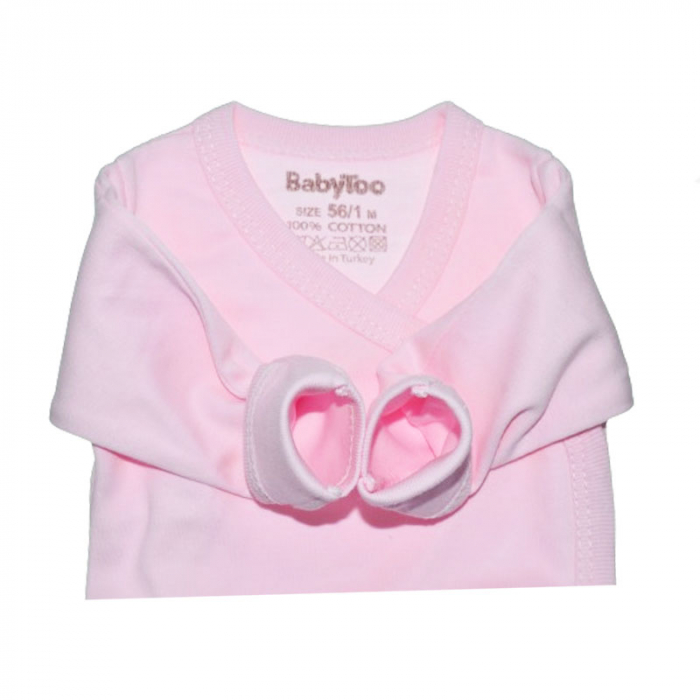 Body cu maneca lunga si manusi pentru fete BabyToo BDYBT-5, Roz [3]