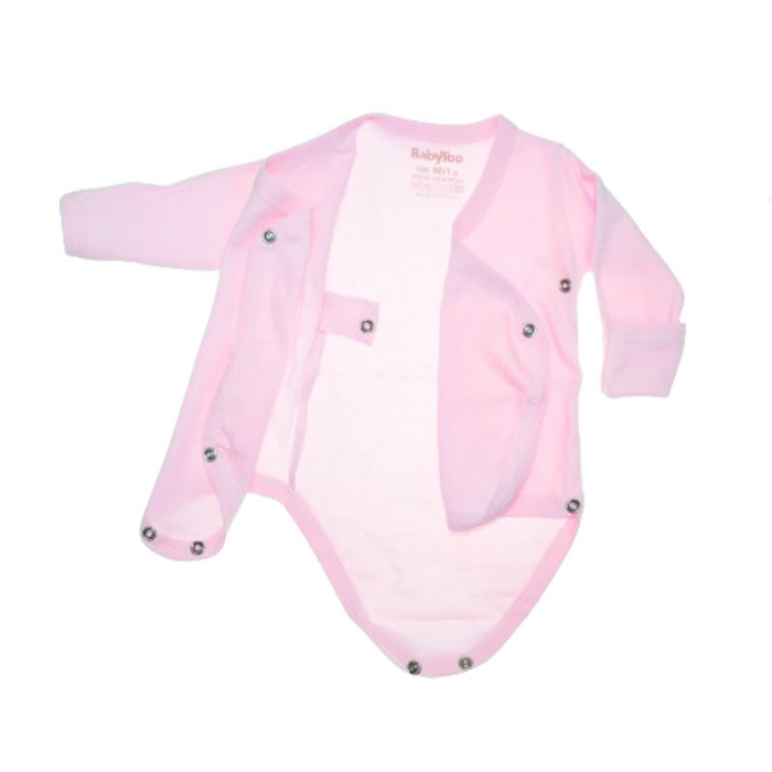 Body cu maneca lunga si manusi pentru fete BabyToo BDYBT-5, Roz [4]