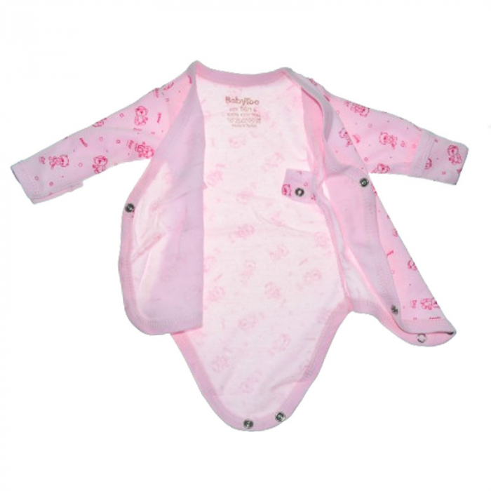 Body cu maneca lunga si manusi pentru fete BabyToo BDYBT-9, Roz [4]
