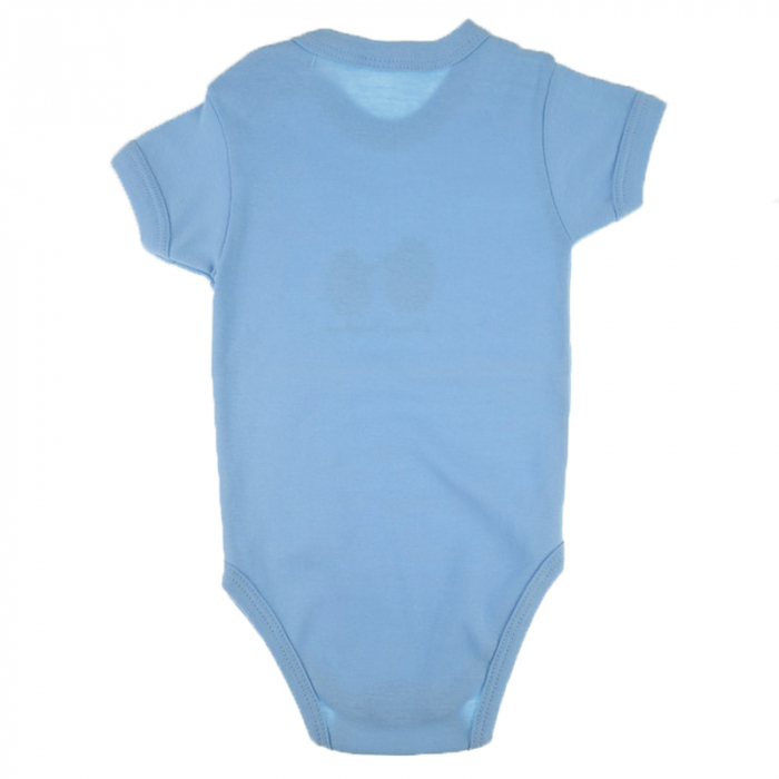 Body cu maneca scurta pentru baieti Bambi Kid BBK03-74-cm, Albastru [3]