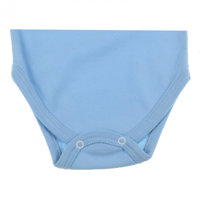 Body cu maneca scurta pentru baieti Bambi Kid BBK03-74-cm, Albastru [2]