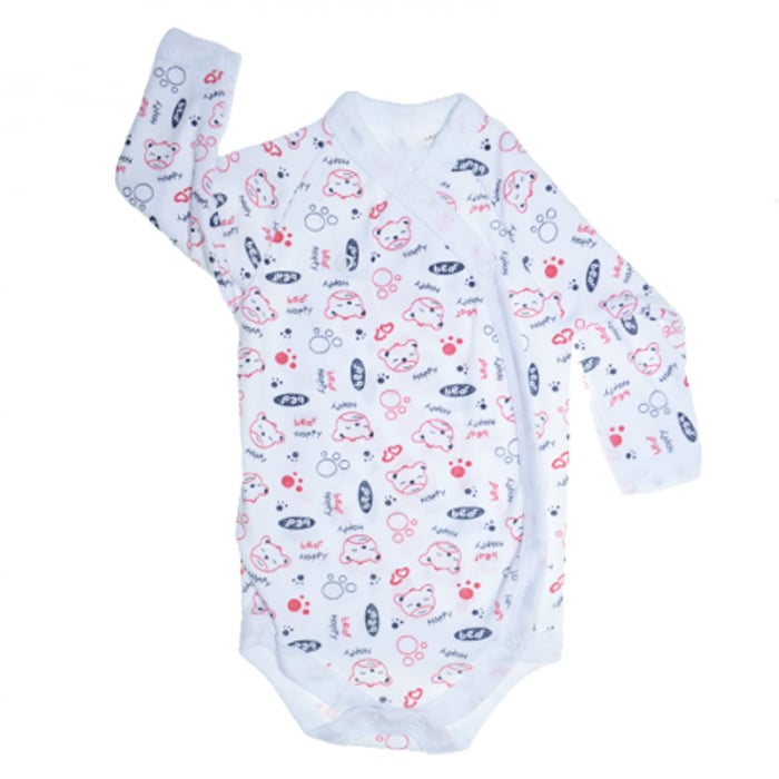 Body cu maneca lunga pentru baieti Mini Bimbi 100323, Alb [1]