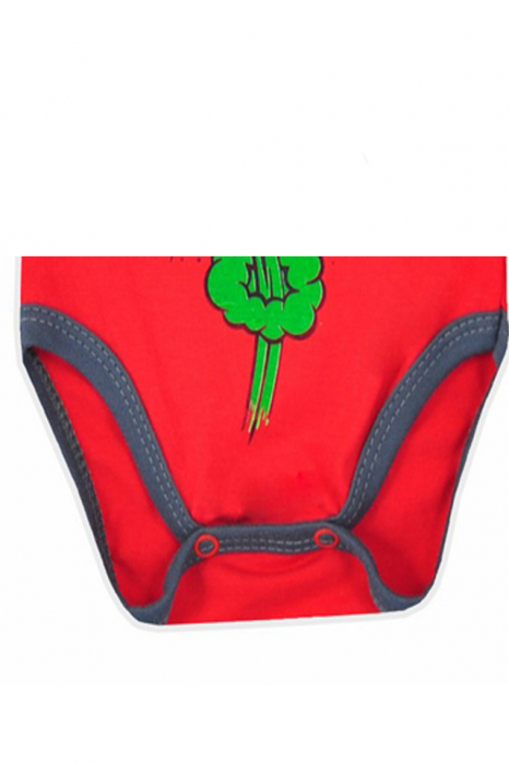 Body cu maneca scurta pentru baieti Koala BOOM 4016R-74-cm, Rosu [2]