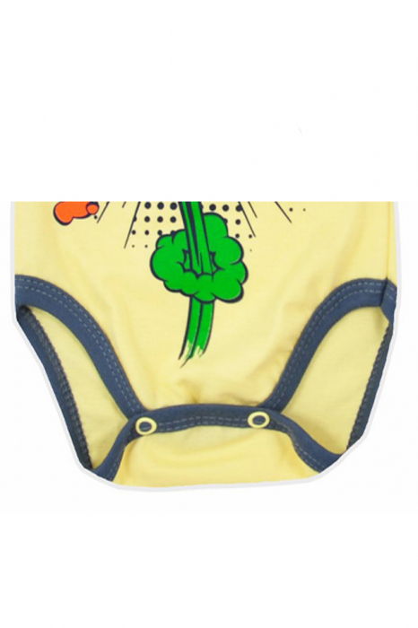 Body cu maneca scurta pentru baieti Koala BOOM 4020-1-62-cm, Galben [2]