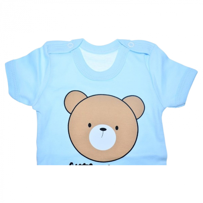 Body cu maneca scurta, pentru baieti, Mini Junior 2118UA, Albastru [3]