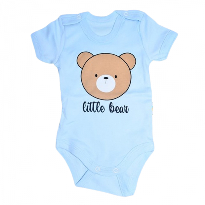 Body cu maneca scurta, pentru baieti, Mini Junior 2118UA, Albastru [1]