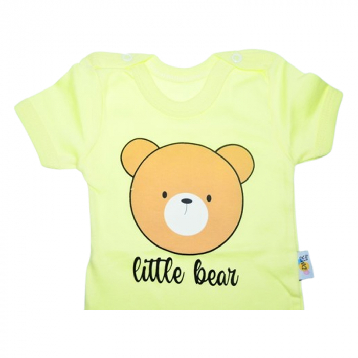 Body cu maneca scurta, pentru baieti, Mini Junior 2118UGA2, Galben [3]