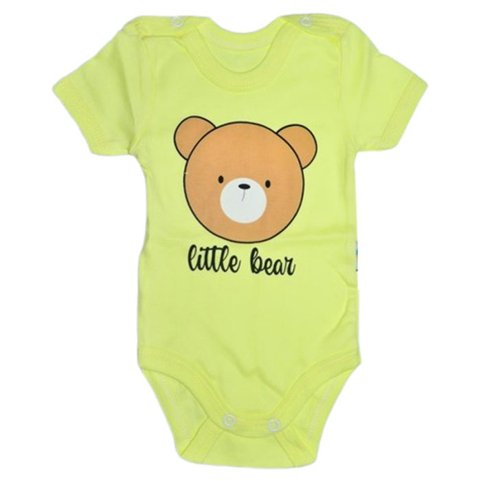 Body cu maneca scurta, pentru baieti, Mini Junior 2118UGA2, Galben [1]