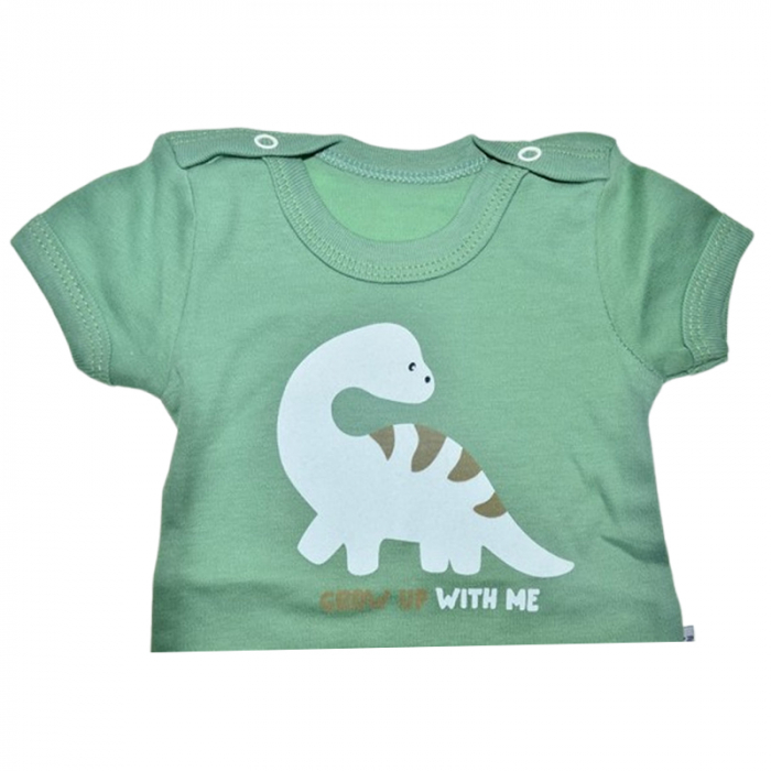 Body cu maneca scurta, pentru baieti, Mini Junior 2119DV, Verde [3]