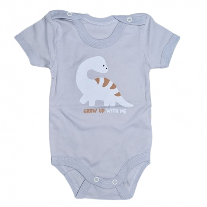 Body cu maneca scurta, pentru baieti, Mini Junior 2119GV, Gri [1]