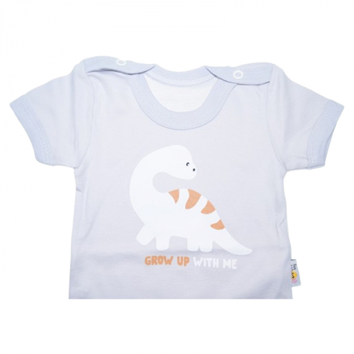 Body cu maneca scurta, pentru baieti, Mini Junior 2119GV, Gri [3]