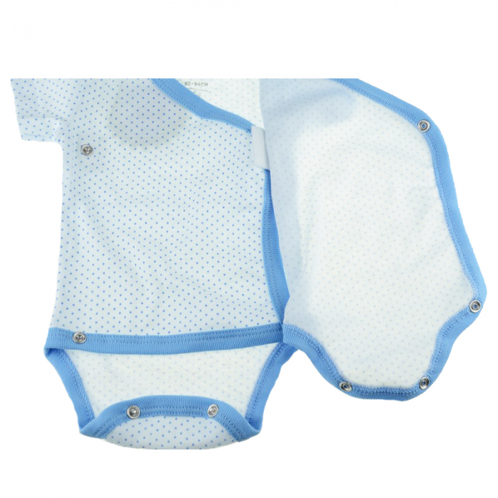 Body cu maneca scurta pentru baieti Model 10 MS M10MS-AL3-56, Alb [2]