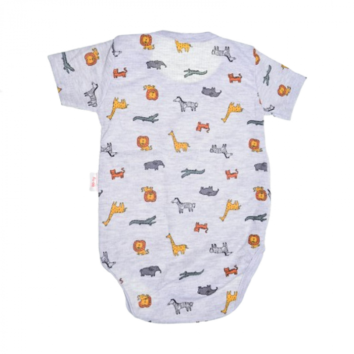 Body cu maneca scurta pentru bebelusi Mini Junior 2656TK-G, Gri [2]