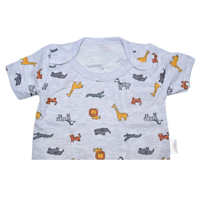Body cu maneca scurta pentru bebelusi Mini Junior 2656TK-G, Gri [3]