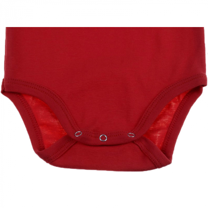 Body cu maneca scurta pentru copii Pifou Model 6MSR-88-92-cm, Rosu [3]