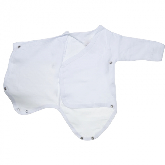 Body cu maneca lunga pentru copii BabyToo BB1411, Alb [2]