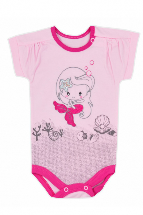 Body cu maneca scurta pentru fete Koala 06-2662-86-cm, Roz [1]