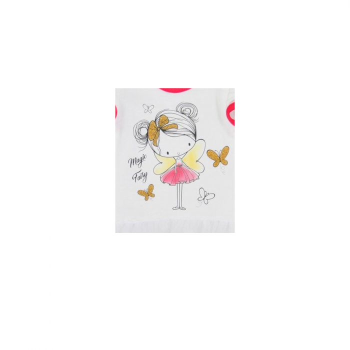 Body cu maneca scurta pentru fete Koala Magiczna Wrozka 06-2861_86 cm, Crem [2]