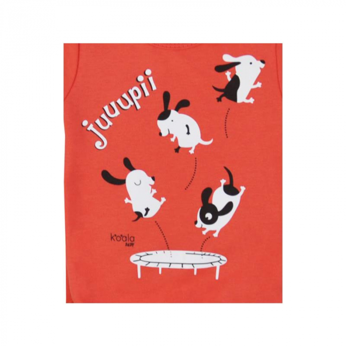 Body cu maneca scurta pentru fete Koala Jupi 08-520R_86 cm, Rosu [2]